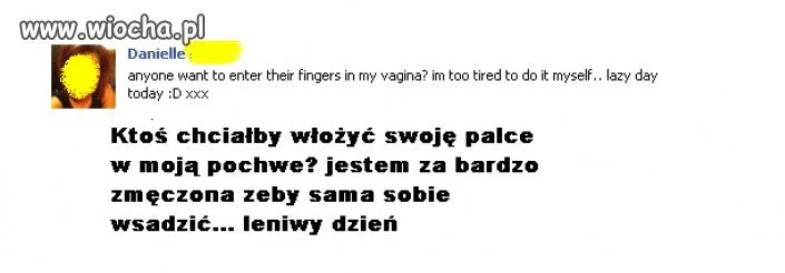 Wiocha na facebooku... 