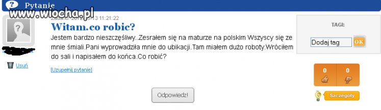 Co robić to mnie rozwaliło 
