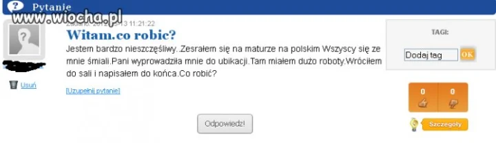Co robić to mnie rozwaliło 