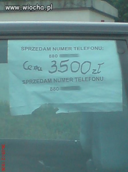 Sprzedam numer telefonu