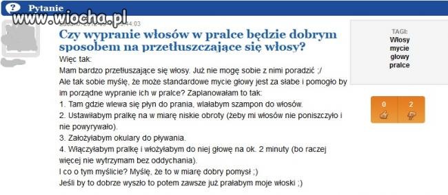 Pranie włosów w pralce?