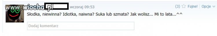 Złota myśl "szanującej" się kobiety...