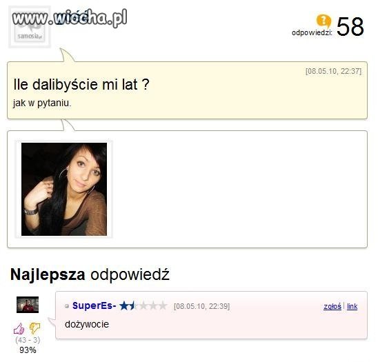 Mistrz szczerej odpowiedzi...