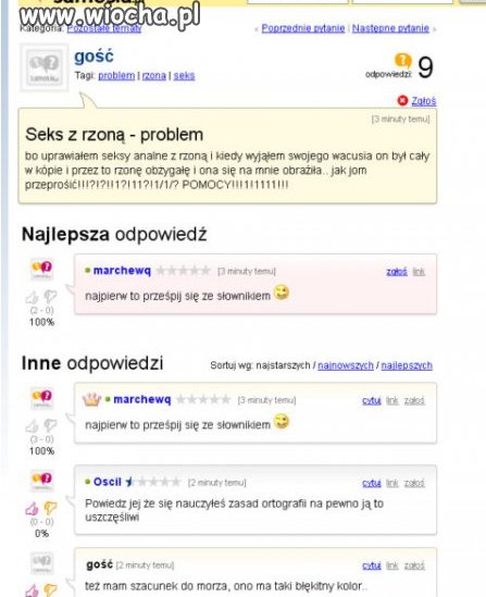"rzoną"...