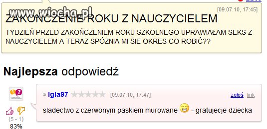 Zakończenie roku z nauczycielem