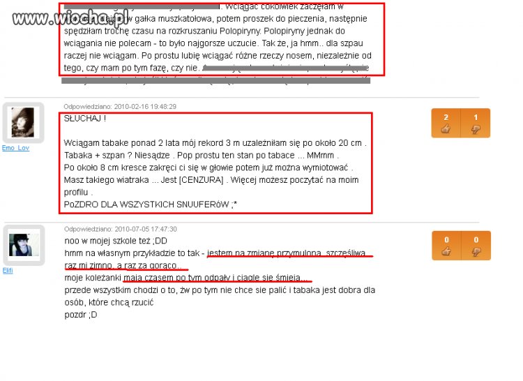 Pozdrawiam Nastoletnich wciągaczy 