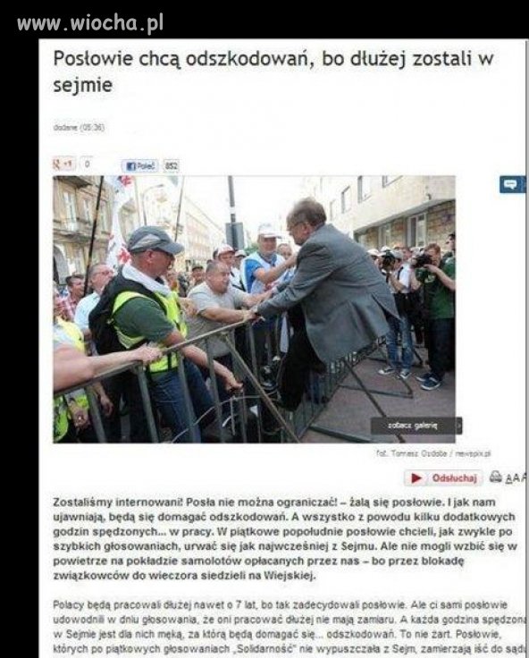 Odszkodowanie bo dłużej pracowali