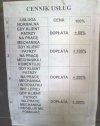 Cennik w zakładzie mechanicznym