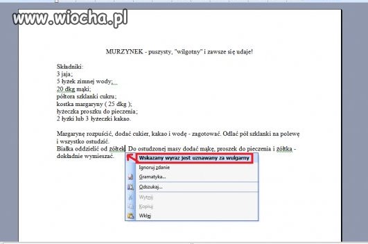 żółtek... jako wyraz wulgarny