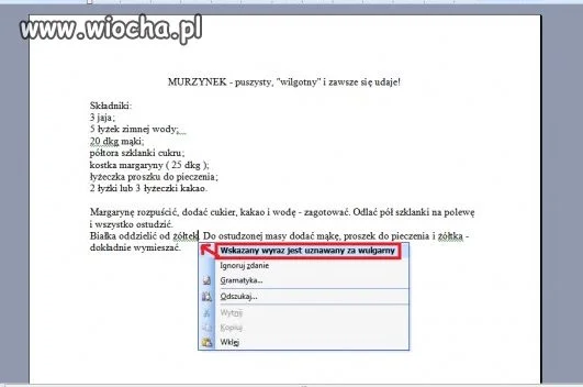 żółtek... jako wyraz wulgarny