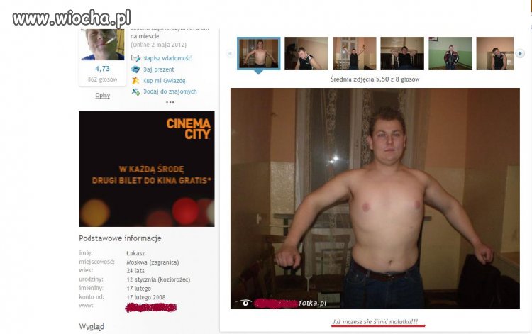 Umięśniony macho i ten podpis