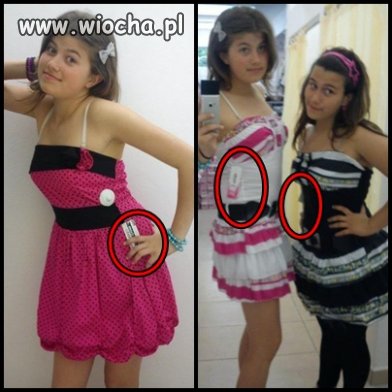 Robienie zdjęć w przymierzalni...