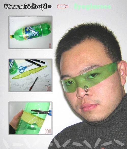 Hmmm...co by tu zrobić z pustą butelką po Sprite?