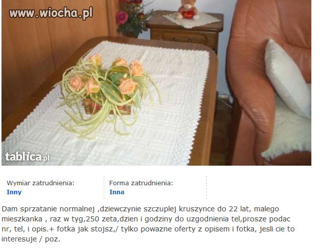 Oferta pracy czy matrymonialna?