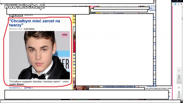 Biber chce zostać mężczyzną 