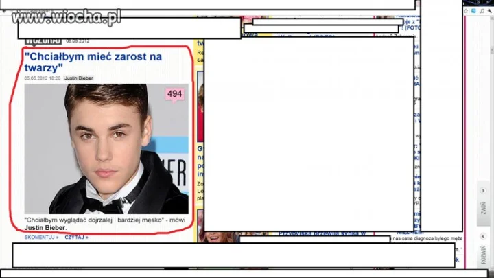 Biber chce zostać mężczyzną 