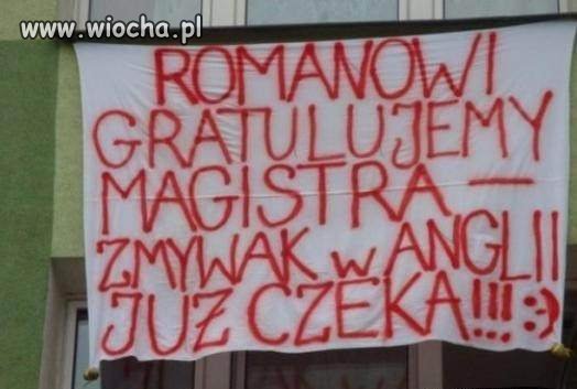 Rozwiesili mu przy jego oknie w akademiku...