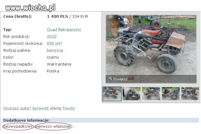 Wiejski czterokołowic.