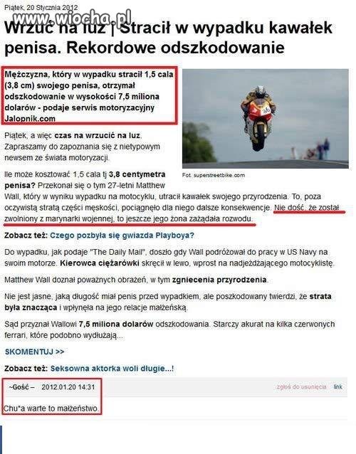 Stracił Penisa, żone ale...