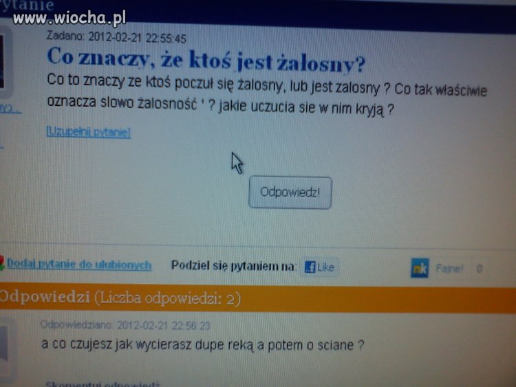 Przykład słowa '' żałosność ''