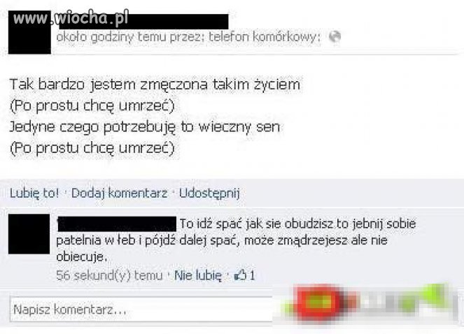 "Po prostu chcę umrzeć"