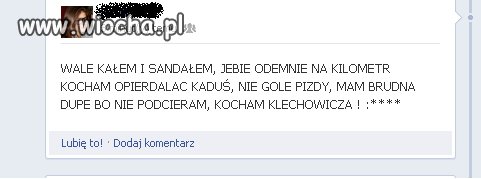 Wchodzenie komuś na facebooka i wypisywanie takich