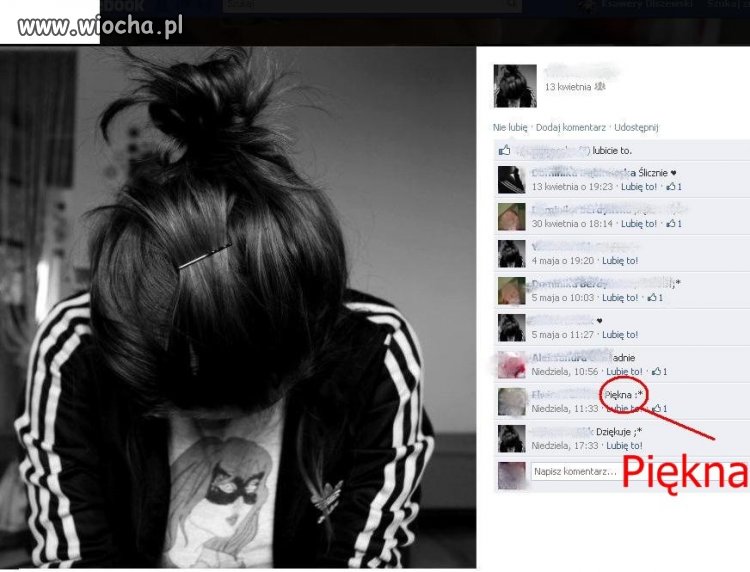 Zdjęcie włosów z komentarzami PIĘKNA.