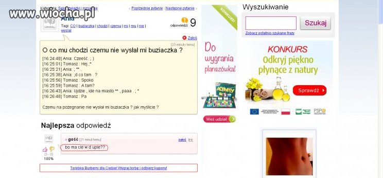 O co mu chodzi czemu nie wysłał mi buziaczka ?