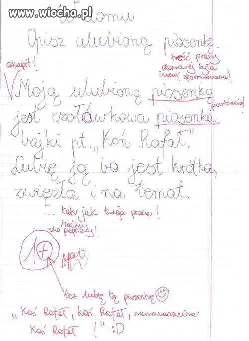 Praca domowa.