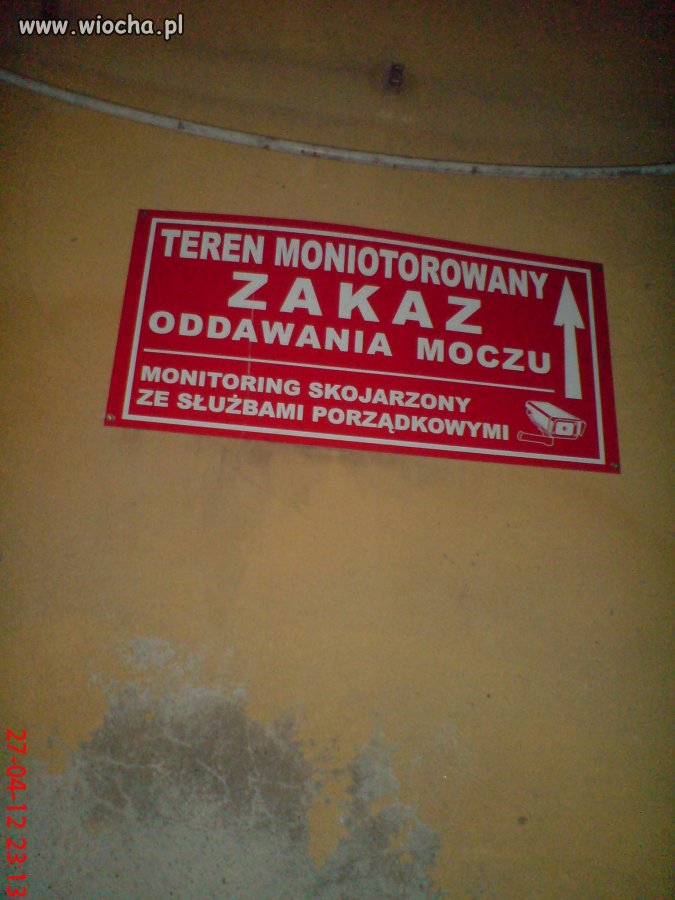 Zakaz  szczania   