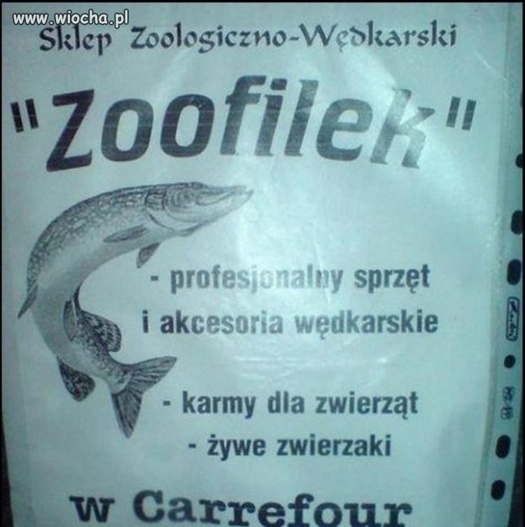 Sklep "Zoofilek" to wiocha