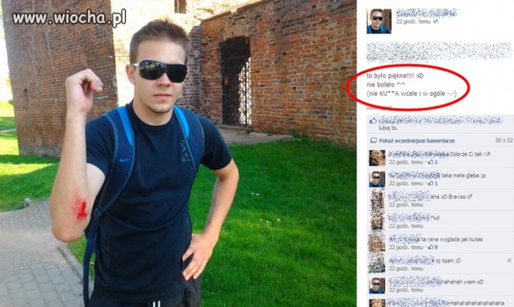 Patrz wywaliłem się. Cykaj foto dodam na fejsa 