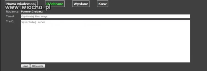 Ciężko przyjął.