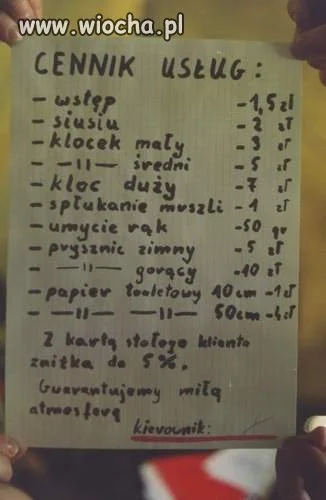 Cennik usług