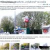 Wózek z Tesco na słupie od przystanku 