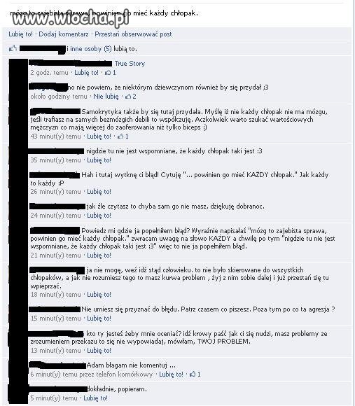 Napisała że KAŻDY chłopak powinien mieć mózg