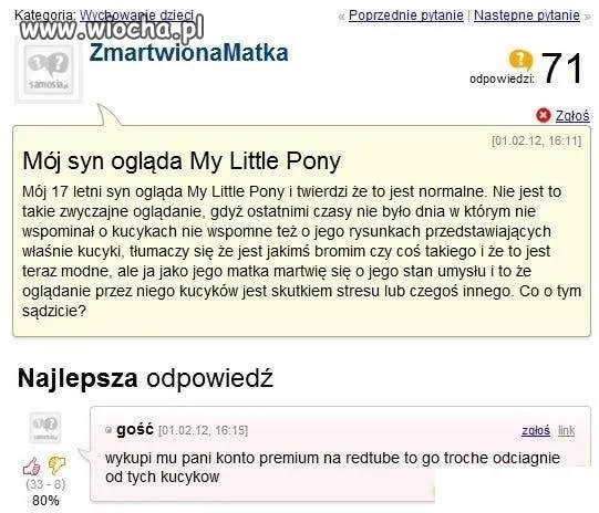 Zmarwiona matka...