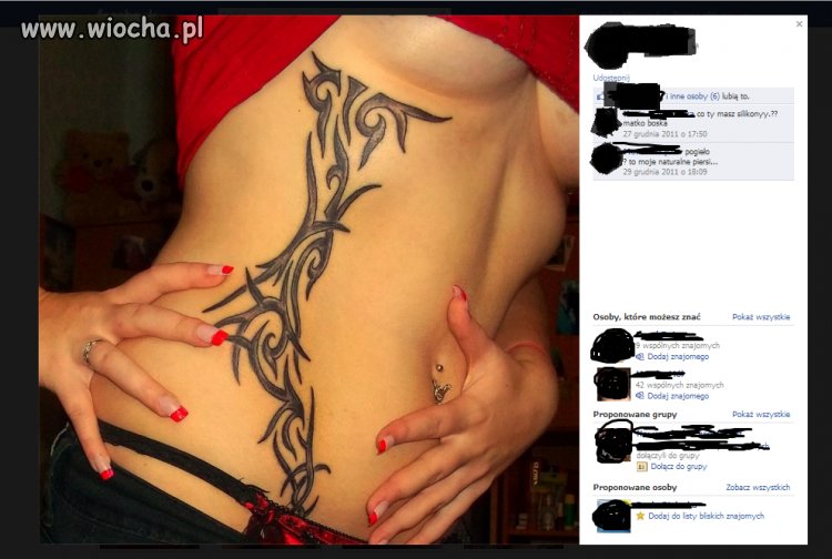 Lans na nowy nabytek, biust i wystajacą bieliznę