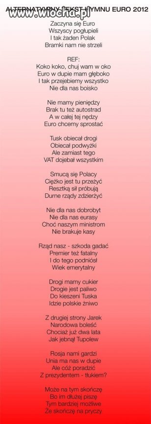 Nowy hymn na euro