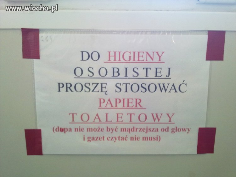 Toaletowe mądrości