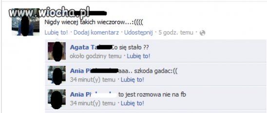 Na ch*j zaczynać temat na FB