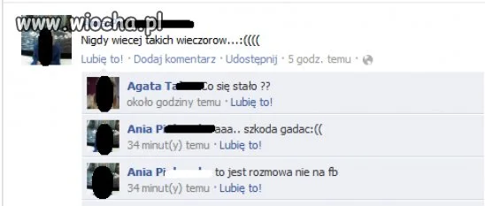 Na ch*j zaczynać temat na FB
