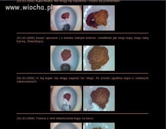 Strona z kupami. Wieje wiochą 