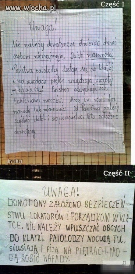 Ogłoszenie dla mieszkańców