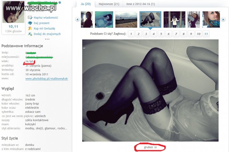 "GRUBA" 16latka kąpiąca się w butach...