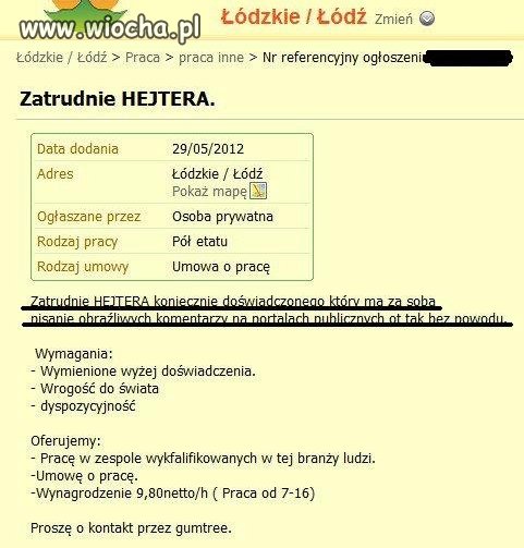 Może szukasz pracy ?