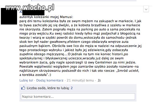 Smród uciekł a torebka została