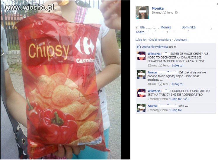 Pochwal się chipsami z Carrefoura...