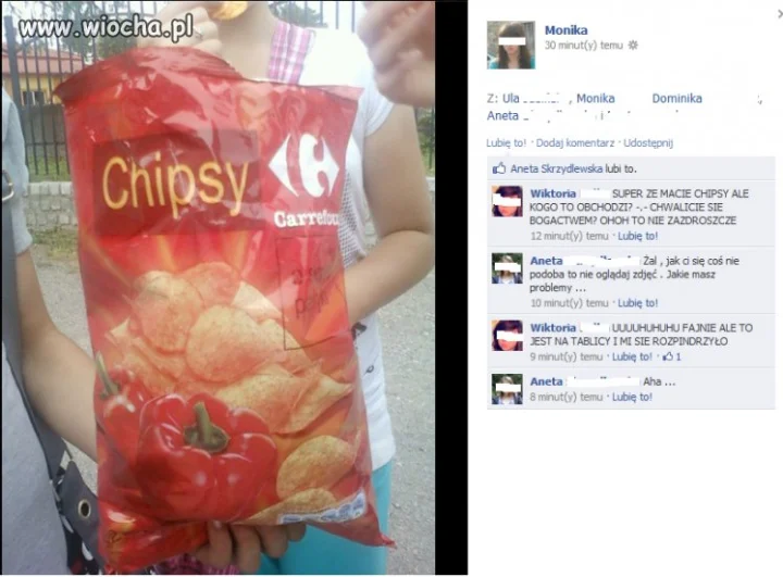 Pochwal się chipsami z Carrefoura...