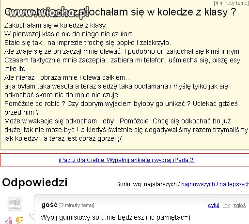 Zakochanie w koledze z klasy